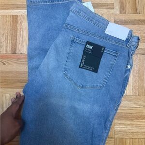 PAIGE Men's Light Blue Straight Jeans waist 38 length 34